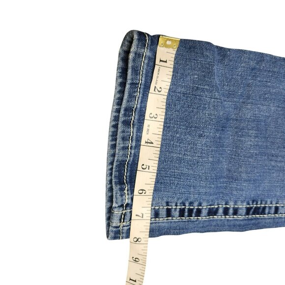 BKE Womens 27x31 Stella Low Rise 99% Cotton Jeans Blue Bootcut Denim Embroidered - Picture 14 of 16